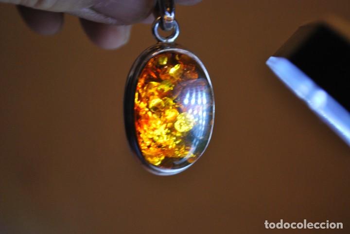 Antig&uuml;edades: COLGANTE DE PLATA CON AMBAR - Foto 4