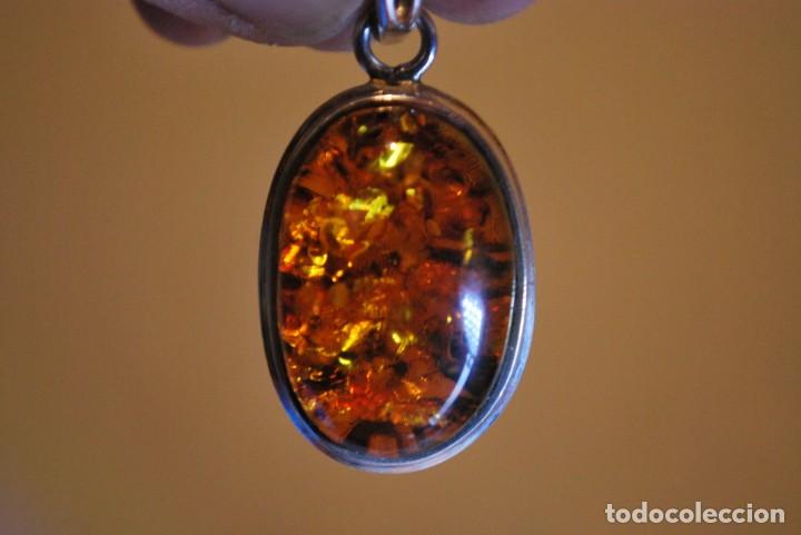 Antig&uuml;edades: COLGANTE DE PLATA CON AMBAR - Foto 5