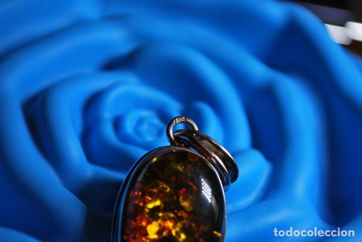Antig&uuml;edades: COLGANTE DE PLATA CON AMBAR - Foto 9