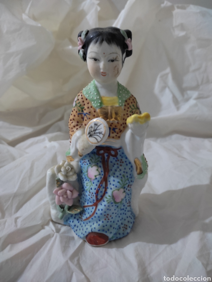 Antigüedades: Preciosa figura nippon geisha ( porcelana ) - Foto 3 - 302590358