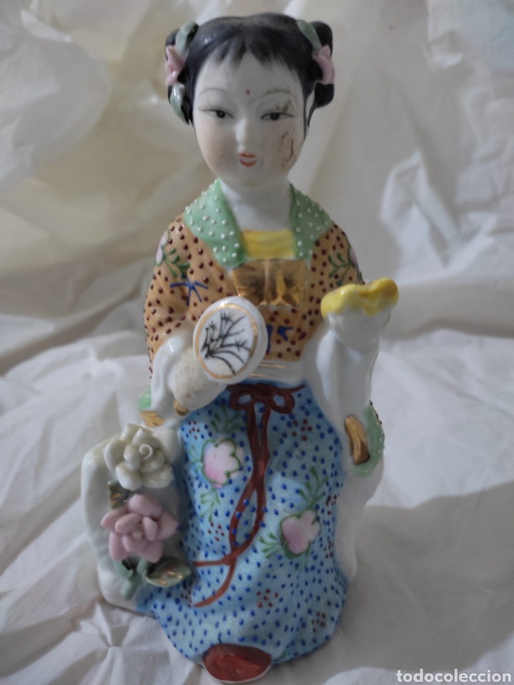 Antigüedades: Preciosa figura nippon geisha ( porcelana ) - Foto 4 - 302590358