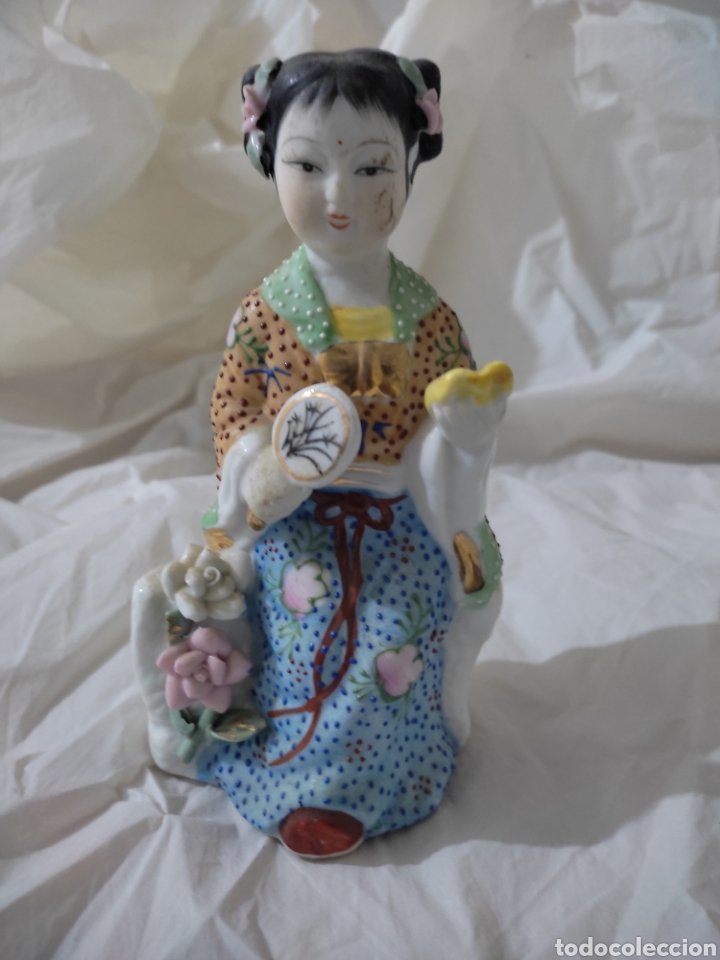 Antigüedades: Preciosa figura nippon geisha ( porcelana ) - Foto 5 - 302590358
