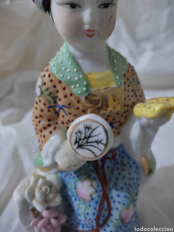 Antigüedades: Preciosa figura nippon geisha ( porcelana ) - Foto 6 - 302590358