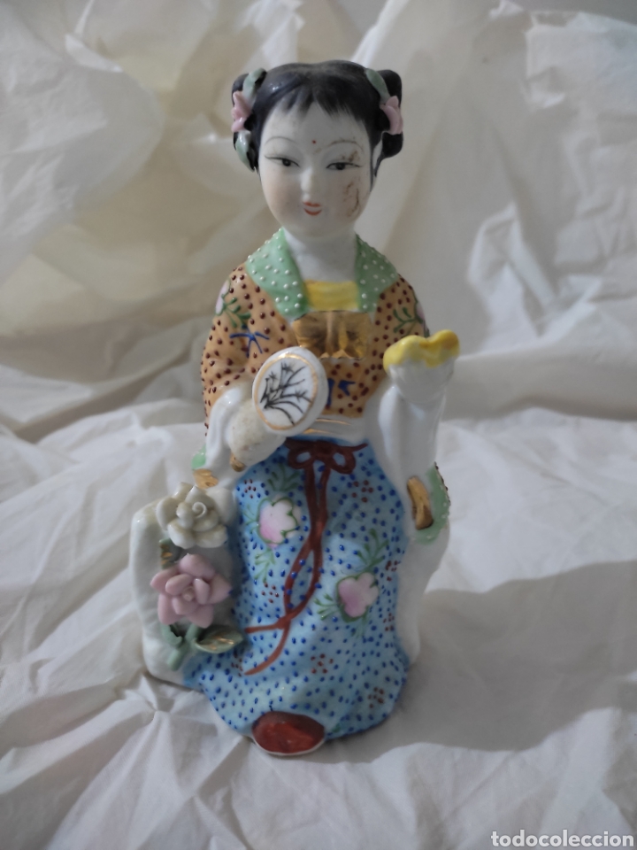 Antigüedades: Preciosa figura nippon geisha ( porcelana ) - Foto 1 - 302590358