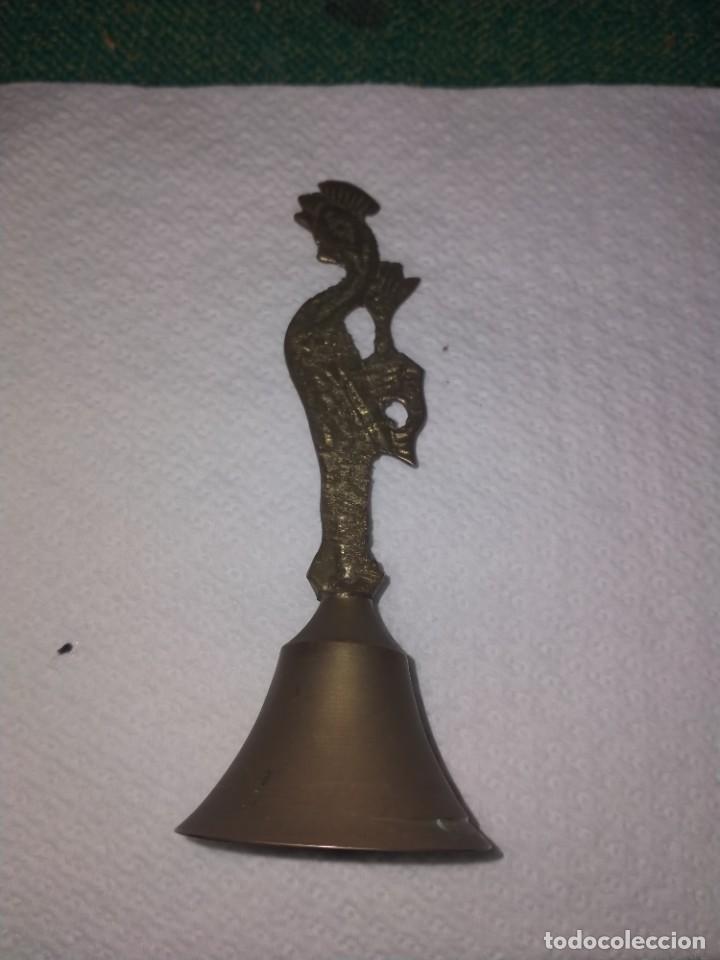 Antiques: CAMPANILLA CAMPANA DE MESA DE BRONCE 11 CTM