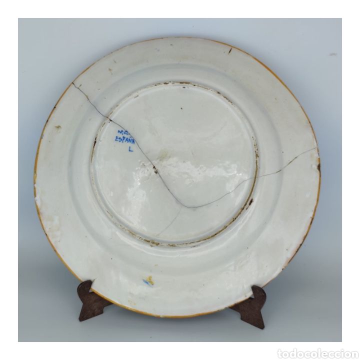 Antig&uuml;edades: ANTIGUO PLATO CER&Aacute;MICA MANISES - Foto 2