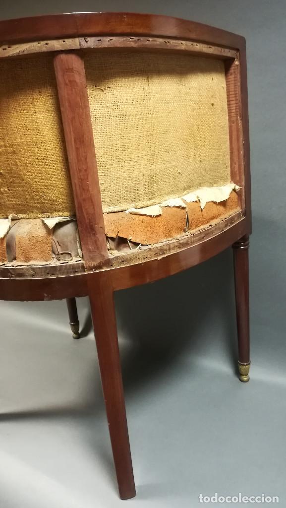 Antig&uuml;edades: SILLON IMPERIO DE MADERA DE CAOBA SIGLO XIX - Foto 4