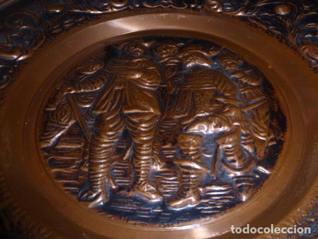 Antig&uuml;edades: ANTIGUO PLATO DE COBRE REPUJADO. - Foto 4