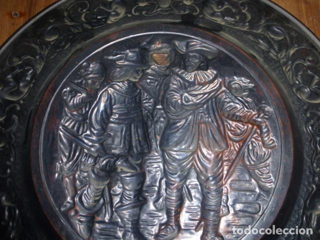 Antig&uuml;edades: ANTIGUO PLATO DE COBRE REPUJADO. - Foto 5