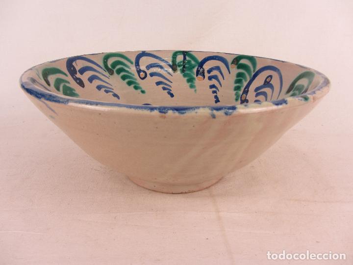 Antigüedades: Cuenco en cerámica de Fajalauza en azul y verde, de final del siglo XIX - Foto 3 - 303009708