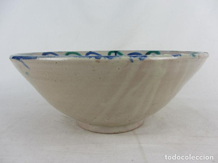 Antigüedades: Cuenco en cerámica de Fajalauza en azul y verde, de final del siglo XIX - Foto 4 - 303009708