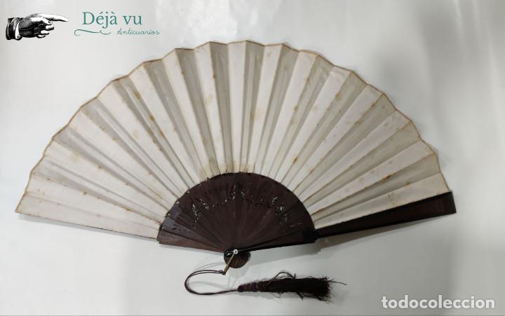 Antig&uuml;edades: Ab&aacute;nico pintado a mano con pomp&oacute;n. - Foto 2