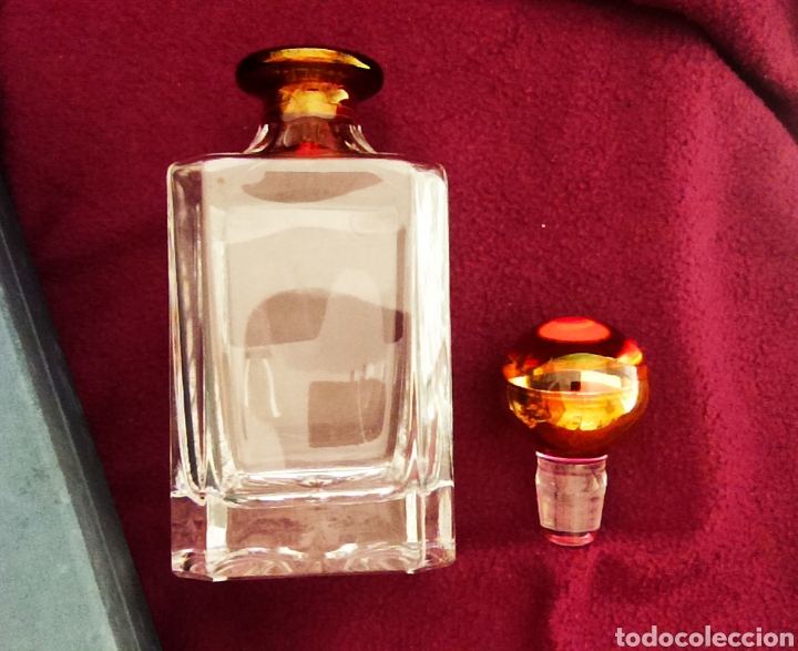 Antig&uuml;edades: Botella licor decorada a mano - Foto 3