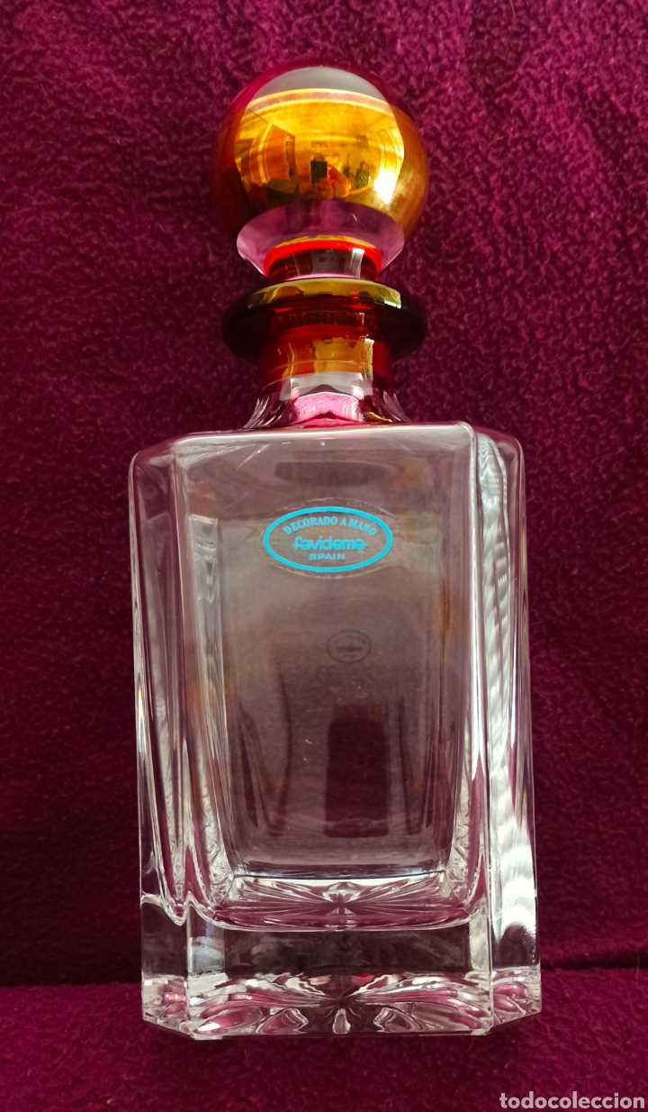 Antig&uuml;edades: Botella licor decorada a mano - Foto 7