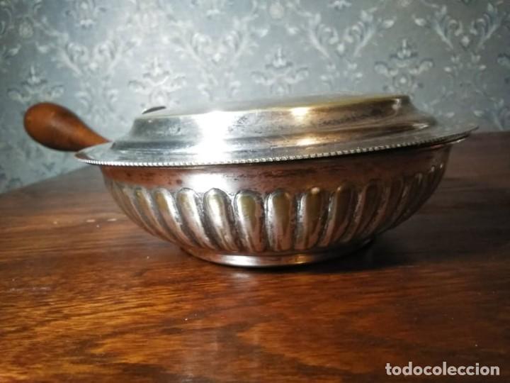 Antig&uuml;edades: Recogemigas antiguo DEVON plateado lat&oacute;n - Foto 3
