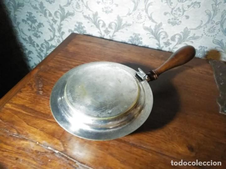 Antig&uuml;edades: Recogemigas antiguo DEVON plateado lat&oacute;n - Foto 5