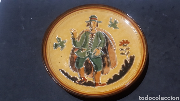 Antigüedades: Antiguo plato ceramica VILA CLARA LA BISBAL - Foto 1 - 303100833