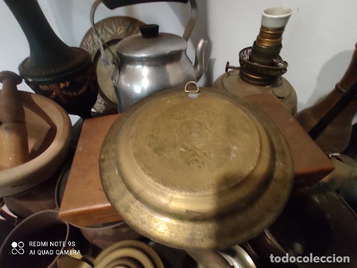 Antigüedades: plato metal arabe - Foto 2 - 303109258