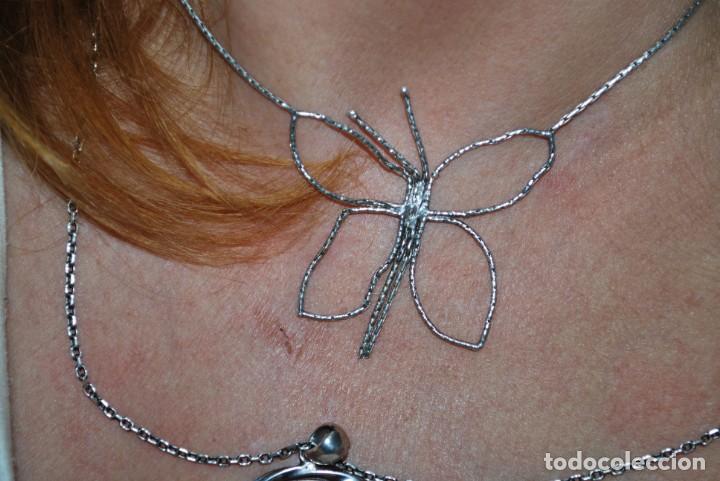 Antig&uuml;edades: Collar de PLATA mariposa. - Foto 5