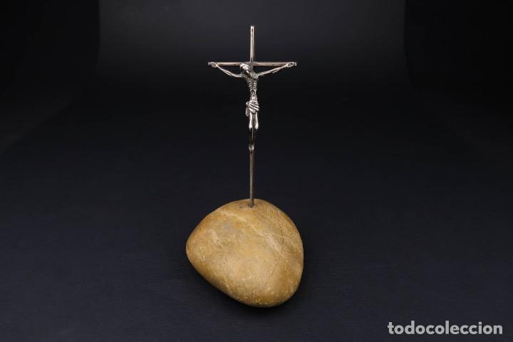 Antig&uuml;edades: Antiguo Crucifijo de Plata - Foto 1
