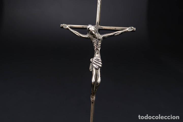 Antig&uuml;edades: Antiguo Crucifijo de Plata - Foto 9