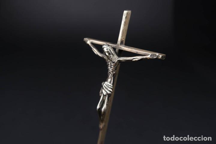Antig&uuml;edades: Antiguo Crucifijo de Plata - Foto 11