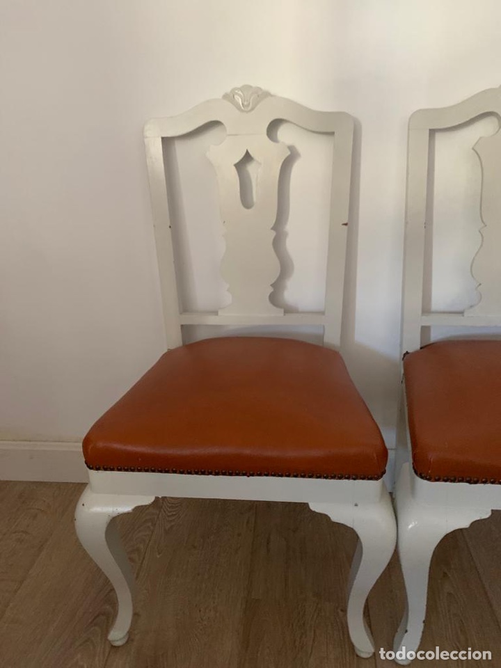 Antig&uuml;edades: PAREJA DE SILLAS DE NOGAL - Foto 5