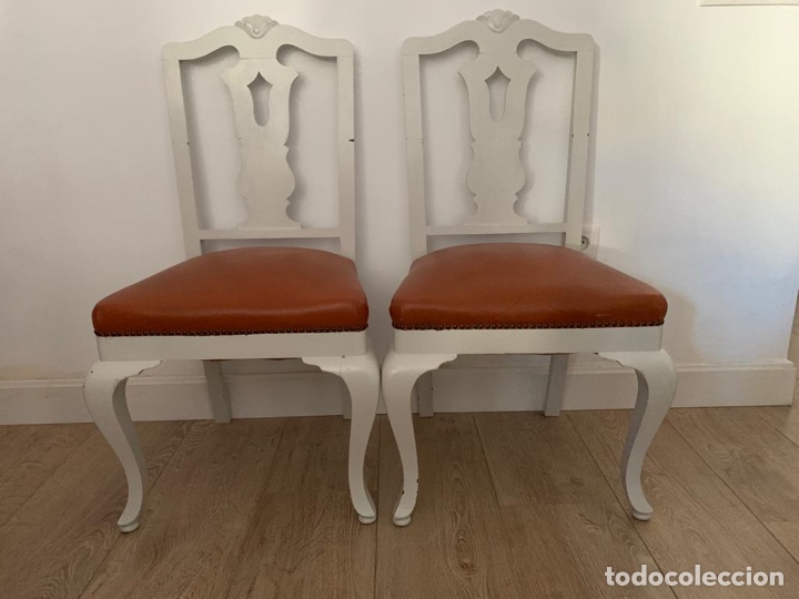 Antig&uuml;edades: PAREJA DE SILLAS DE NOGAL - Foto 1