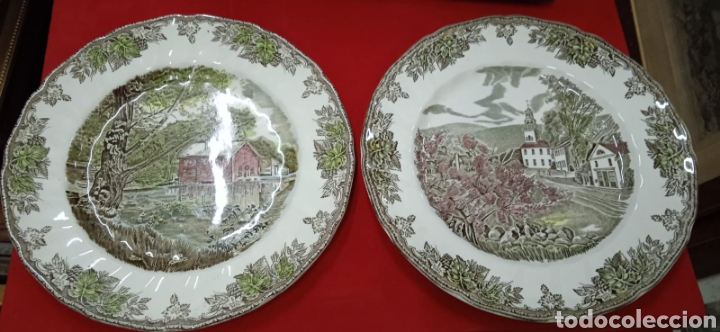 Antig&uuml;edades: Pereja de platos Johnson bros - Foto 1