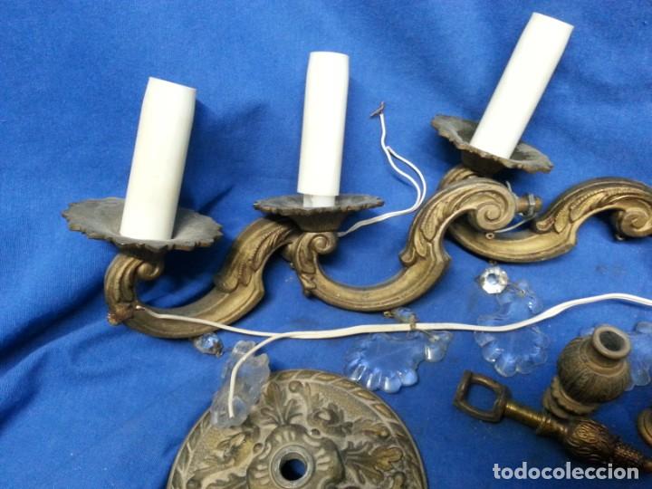 Antig&uuml;edades: DESPIECE DE ANTIGUA L&Aacute;MPARA DE TECHO - Foto 5