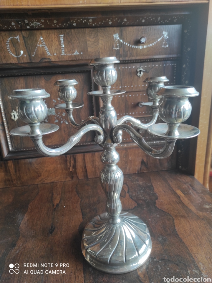 Antig&uuml;edades: Candelabros de alpaca - Foto 7