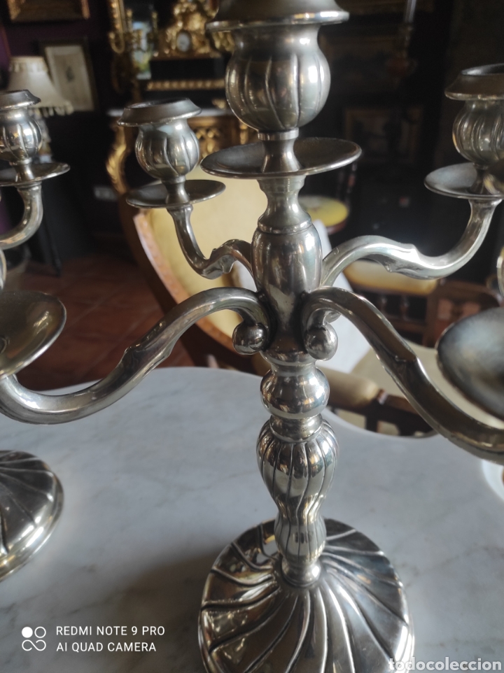 Antig&uuml;edades: Candelabros de alpaca - Foto 11
