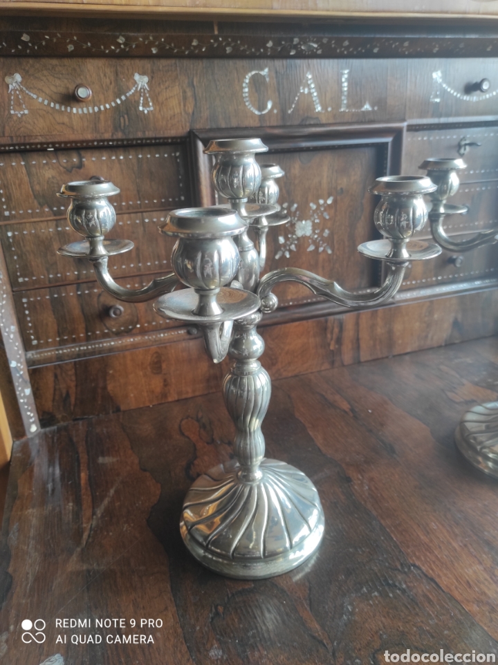 Antig&uuml;edades: Candelabros de alpaca - Foto 14