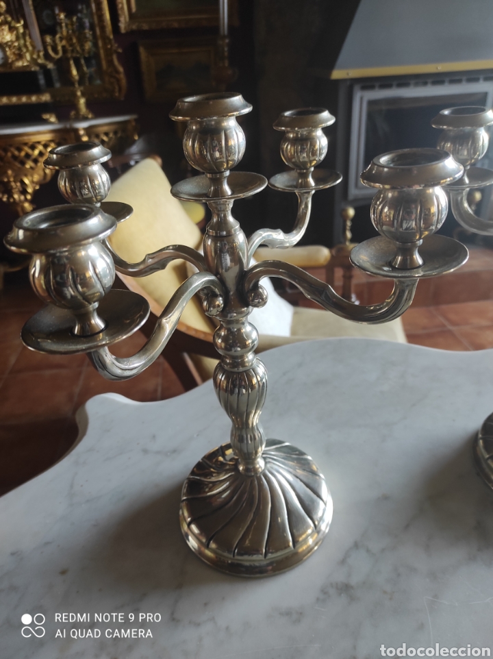 Antig&uuml;edades: Candelabros de alpaca - Foto 15