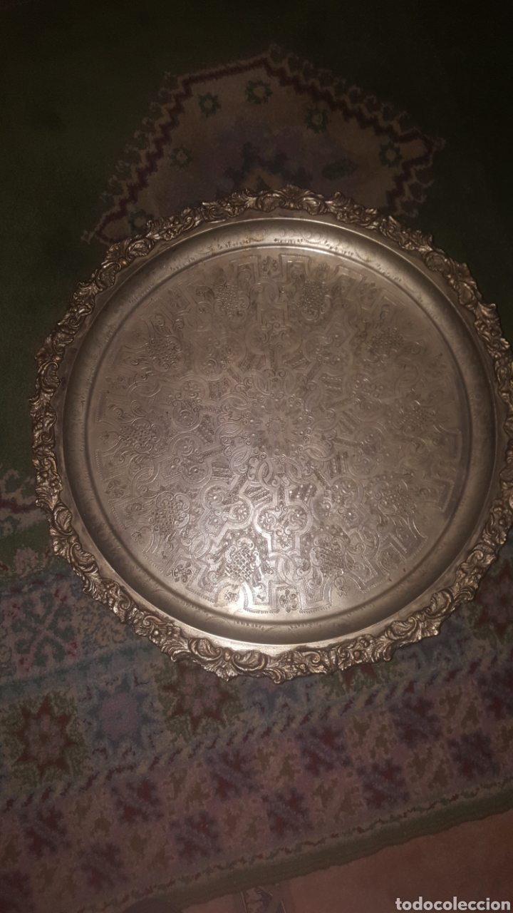 Antig&uuml;edades: bandeja de metal marroqu&iacute; - Foto 1