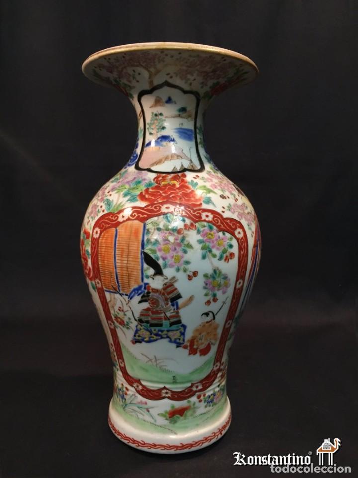 Antig&uuml;edades: JARR&Oacute;N DE PORCELANA POLICROMADO 31 CMS - Foto 2