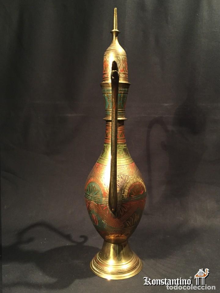 Antig&uuml;edades: JARRA INDIA EN BRONCE CON TAPA 41X22 - Foto 2