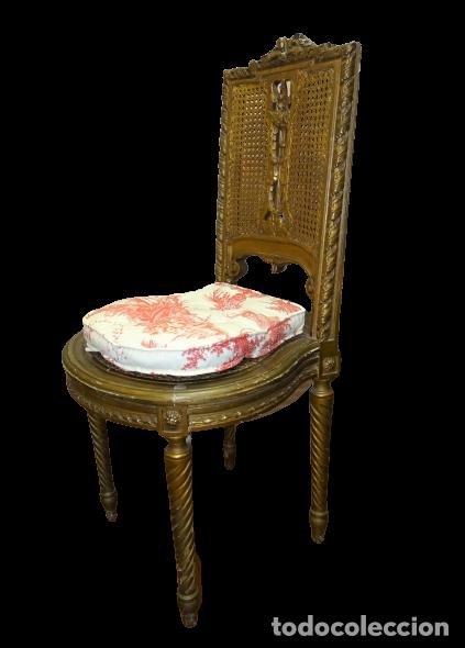 Antigüedades: Juego de tres sillas Napoleón III, S.XIX - Foto 4 - 303926073