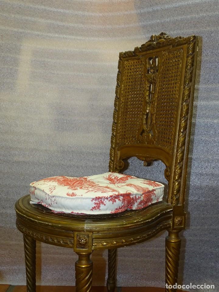 Antigüedades: Juego de tres sillas Napoleón III, S.XIX - Foto 11 - 303926073