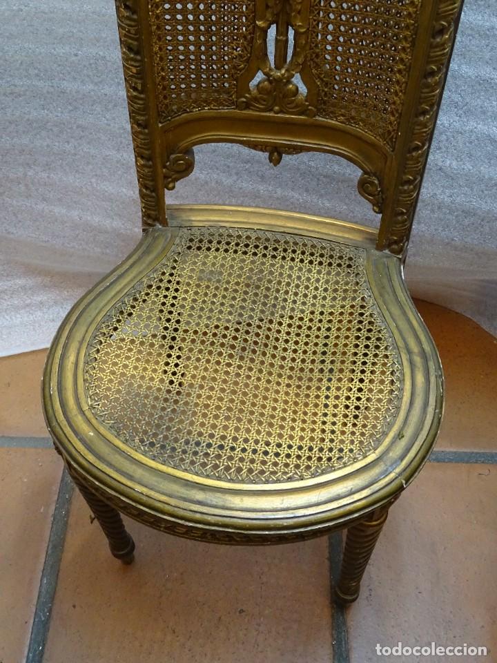 Antigüedades: Juego de tres sillas Napoleón III, S.XIX - Foto 19 - 303926073