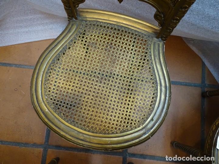 Antigüedades: Juego de tres sillas Napoleón III, S.XIX - Foto 23 - 303926073