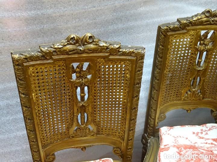 Antigüedades: Juego de tres sillas Napoleón III, S.XIX - Foto 24 - 303926073