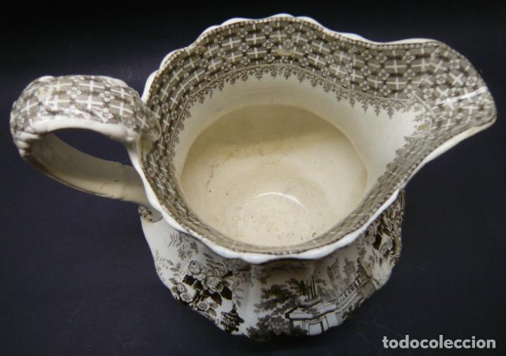Antig&uuml;edades: CA 1850 GRAN JARRA DE LOZA ESTAMPADA - Foto 8