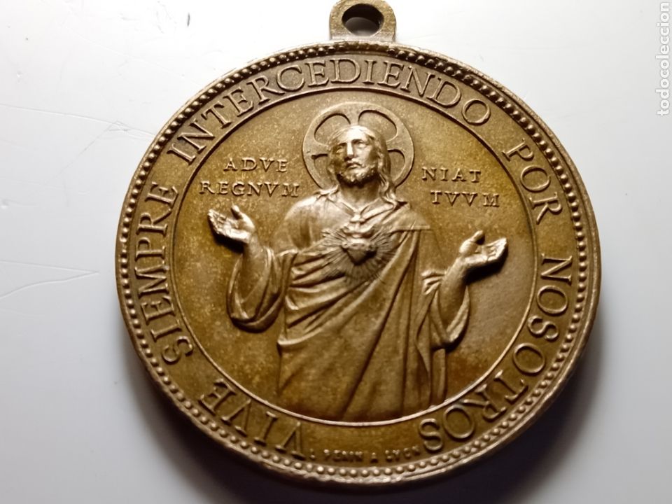 Antig&uuml;edades: Medalla Apostolado de la Oracion. - Foto 1