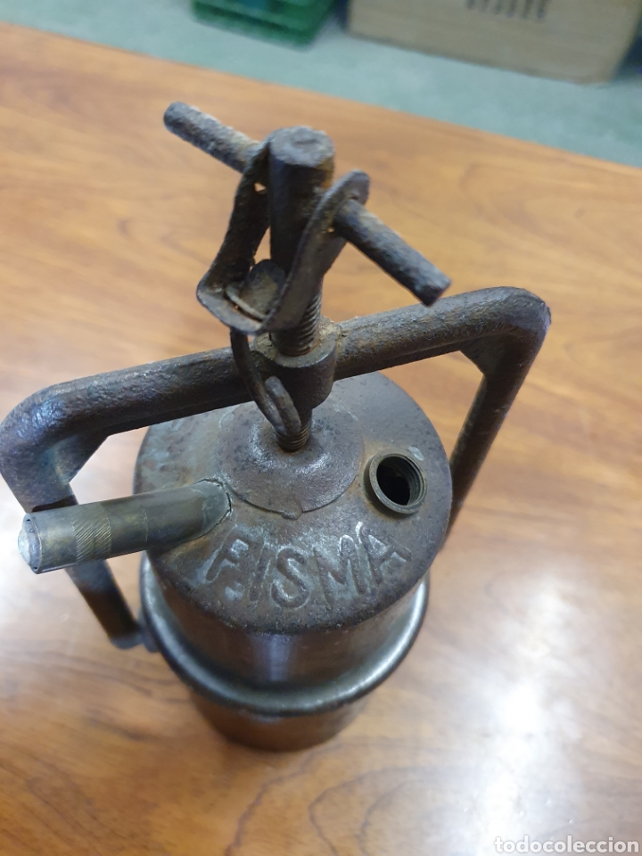 Antig&uuml;edades: L&aacute;mpara carburo de hierro - Foto 3
