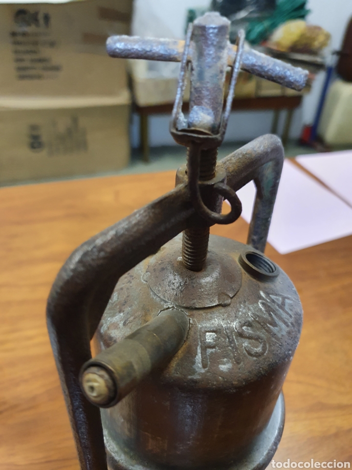 Antig&uuml;edades: L&aacute;mpara carburo de hierro - Foto 4