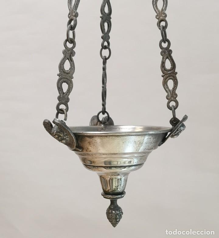 Antigüedades: Pequeña Lámpara Votiva de Iglesia - Foto 2 - 304012218