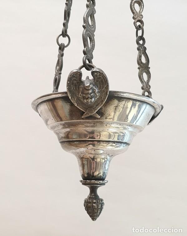 Antigüedades: Pequeña Lámpara Votiva de Iglesia - Foto 7 - 304012218