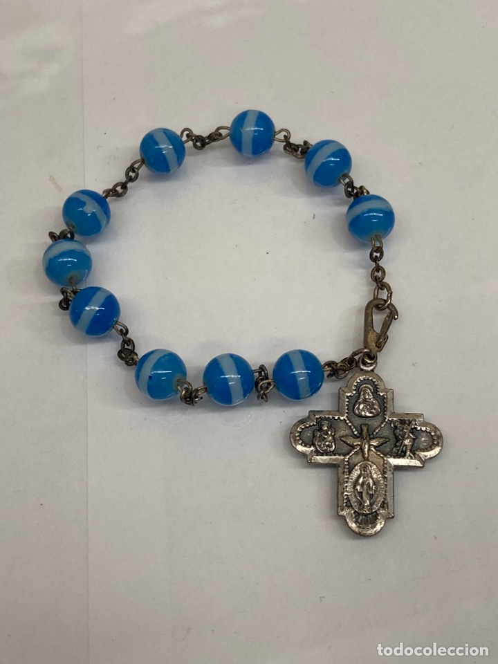 Antigüedades: Pulsera rosario de bisutería - Foto 1 - 304015418
