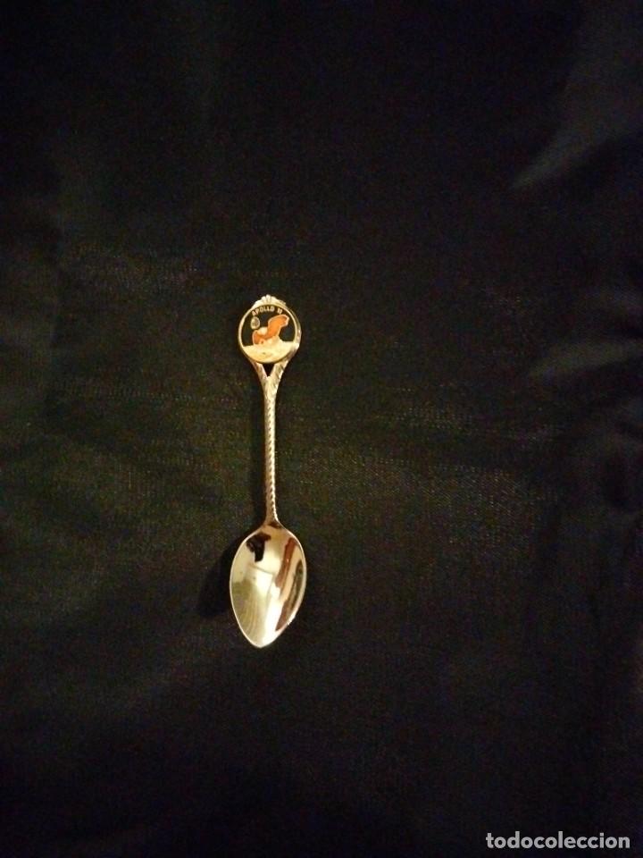 Antig&uuml;edades: CUCHARILLA DE COLECCION APOLO 11 EN PLATA - Foto 2